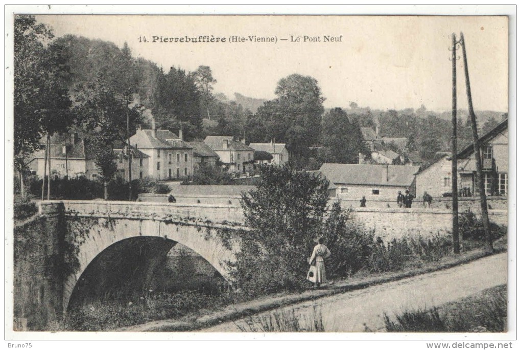 87 - (Pierre-Buffière) - PIERREBUFFIERE - Le Pont Neuf - 1919 - Pierre Buffiere