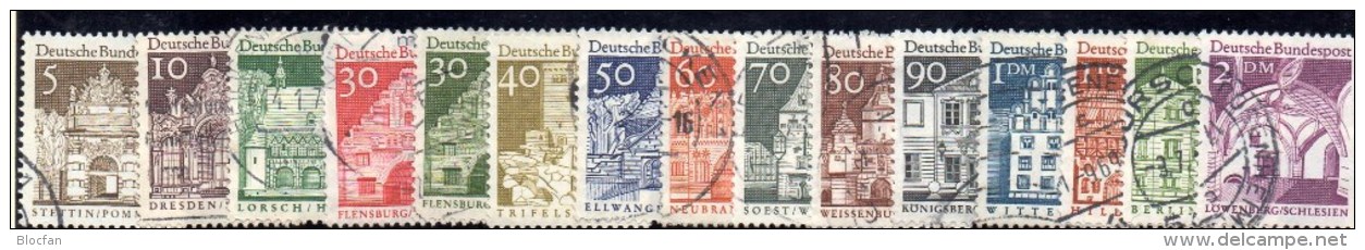 Große Bauwerke Deutschland 1966 BRD 489/3 O 9€ Berliner Tor Stettin Torhalle Lorsch Tor Flensburg Jagst Sets Of Germany - Altri & Non Classificati