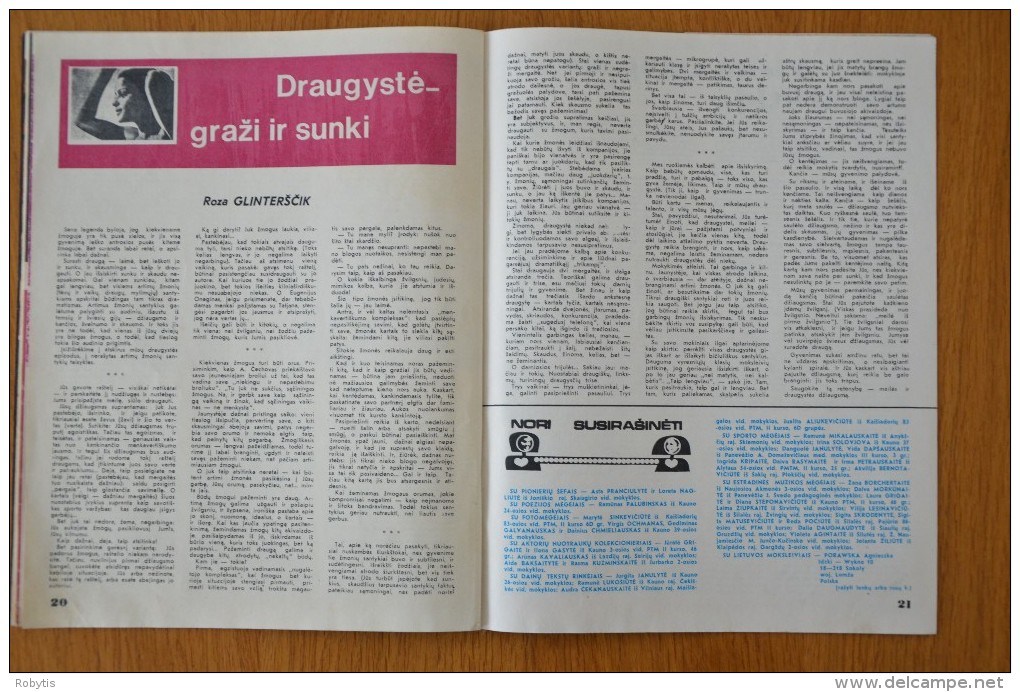 Litauen Lithuania Magazine Student 1984 nr.11