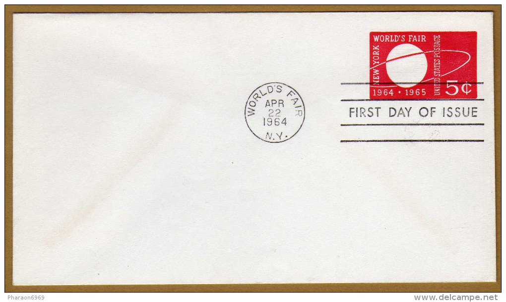 Enveloppe Brief Cover Entier Postal First Day Of Issue World's Fair N.Y. - 1961-80