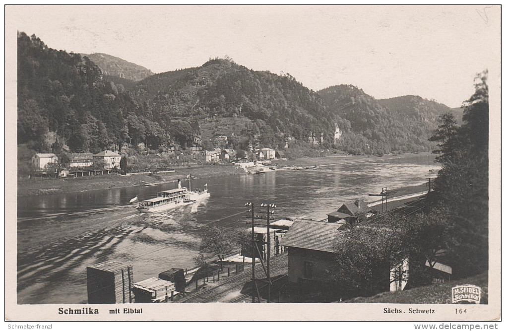 Seidel AK Hirschmühle Schmilka Fabrik Sächsische Schweiz Bei Schöna Schandau Krippen Herrnskretschen Tetschen Eisenbahn - Schmilka