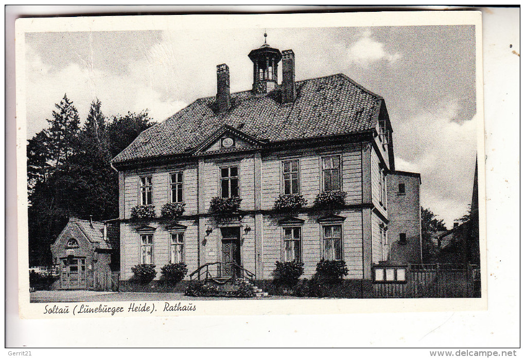 3040 SOLTAU, Rathaus, 1951, Druckstelle - Soltau