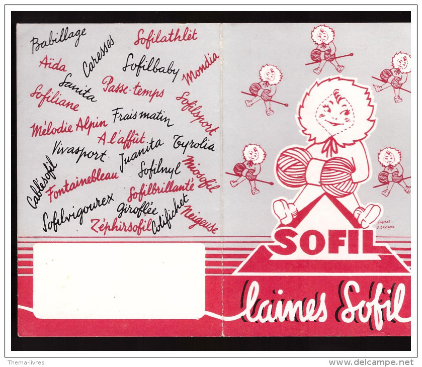 Calendrier 1959 Laines Sofil (PPP1574) - Petit Format : 1941-60