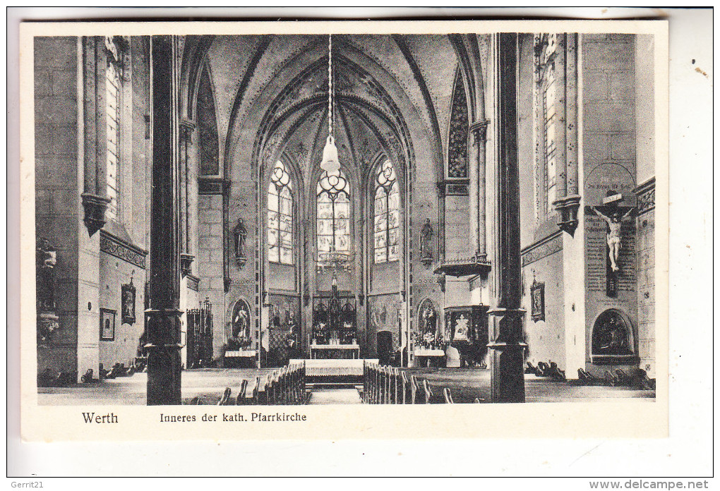 4294 ISSELBURG - WERTH, Kath. Kirche, Innenansicht - Borken