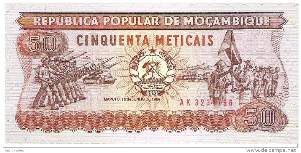 Mozambique - Pick 129 - 50 Meticais 1986 - Unc - Mozambico