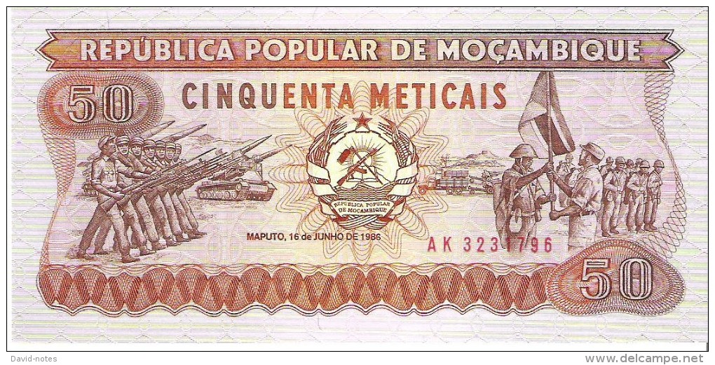Mozambique - Pick 129 - 50 Meticais 1986 - Unc - Mozambique
