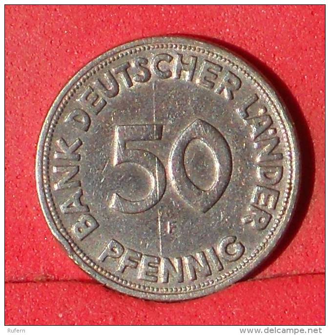 GERMANY FEDERAL REPUBLIK  50  PFENNIG  1949 F   KM# 104  -    (Nº12939) - 50 Pfennig