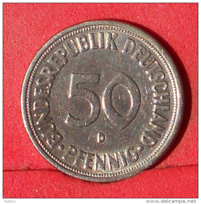 GERMANY FEDERAL REPUBLIK  50  PFENNIG  1970 D   KM# 109,1  -    (Nº12941) - 50 Pfennig