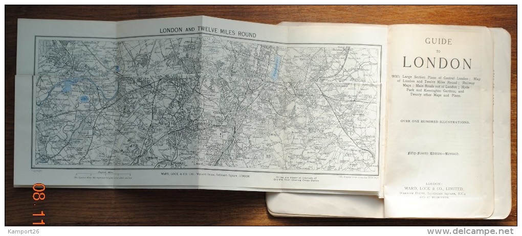 1937 LONDON Ward Lock & Co ILLUSTRATED GUIDE 54rd Edition Maps PHOTOBOOK Londres - Europe