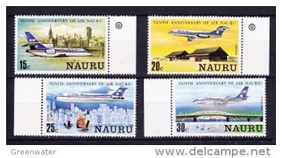 Nauru 1980 10th Anniversary Air Nauru 4v ** Mnh (25982 - Nauru