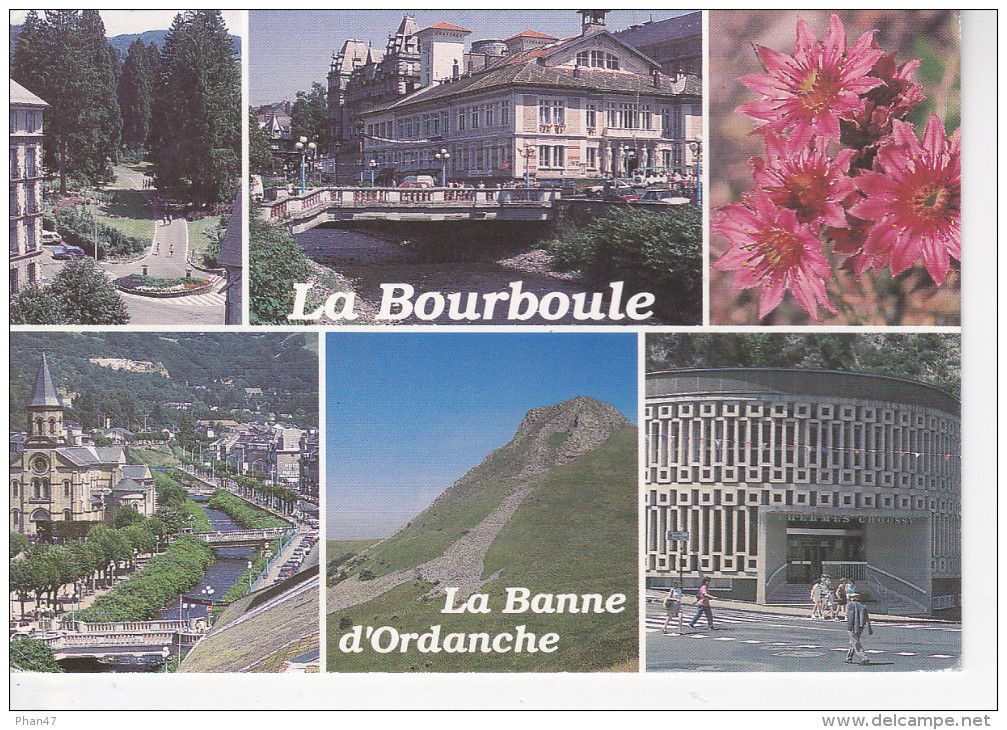 LA BOURBOULE (63-Puy-de-Dôme),Séquoias Du Parc Fenestre, Hôtel De Ville, Eglise, Banne D'Ordanche, Thermes Choussy, 1995 - La Bourboule