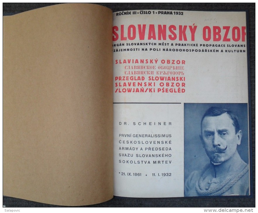 SOKOL SLOVANSKY OBZOR ILLUSTROVANA REVUE 1932, SOKOLSKY VESTNIK  List &#269;eské Obce Sokolské 1940 - Slawische Sprachen