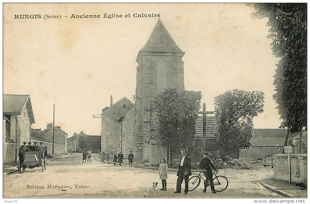 Dép 94 - Voitures - Automobile - Vélos - Rungis - Ancienne église Et Calvaire - état - Rungis