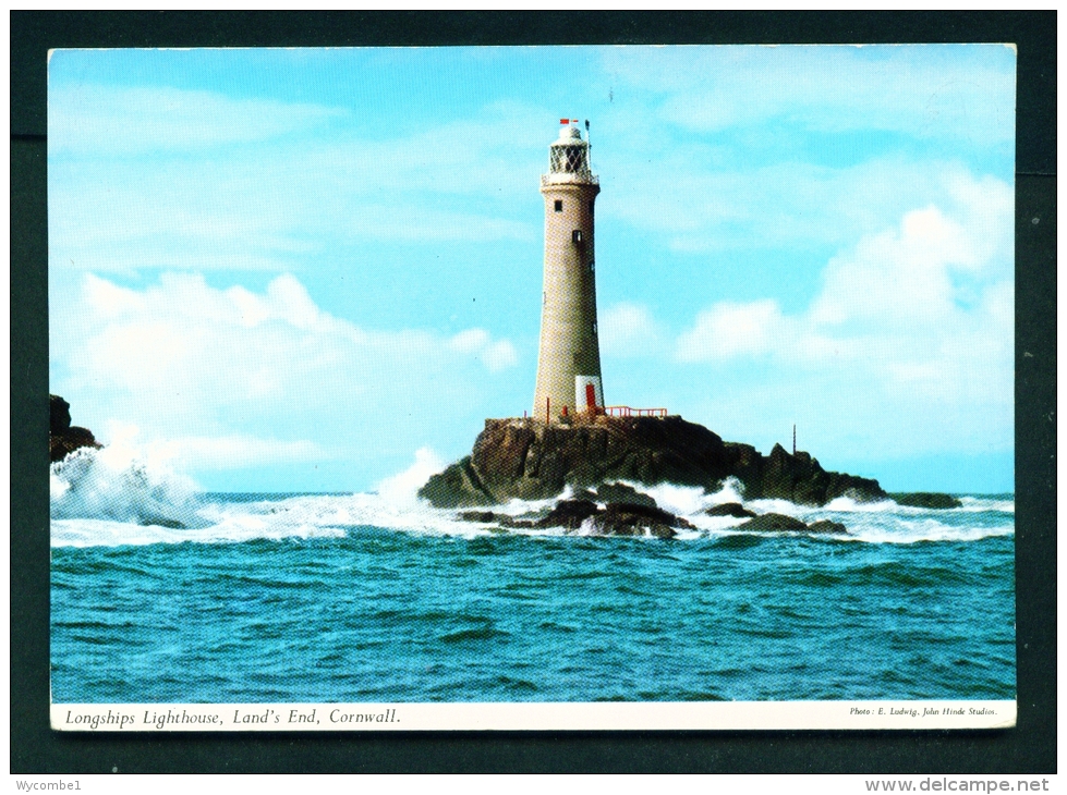 ENGLAND  -  Land's End  Longships Lighthouse Used Postcard As Scans - Land's End