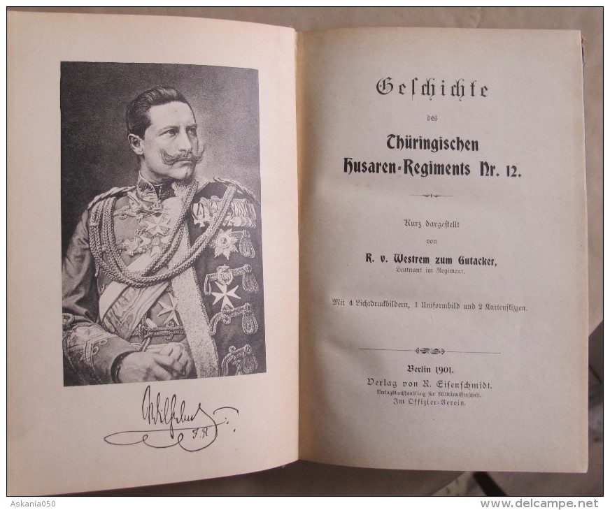 Geschichte Des Thüringischen Husaren Regiments Nr 12 (1901) - Livres Anciens