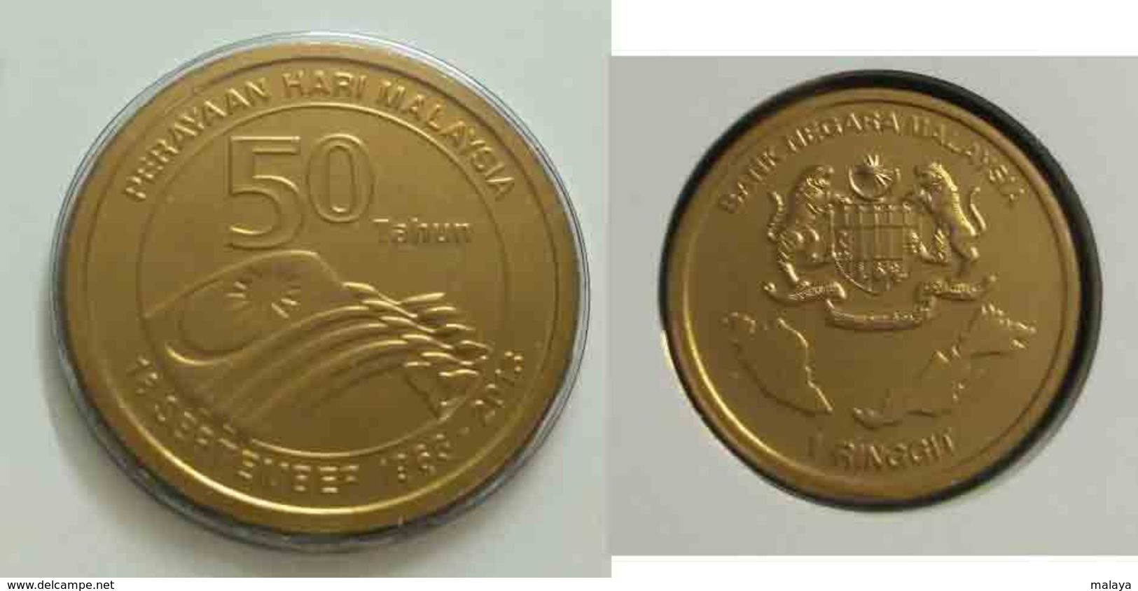 Malaysia 2013 1 Ringgit Nordic Gold Coin BU  50th Formation - Maleisië