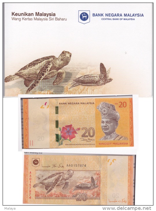 Set 2012 Malaysia UNC $20 Ringgit Commemorative Banknote With Folder - Malasia