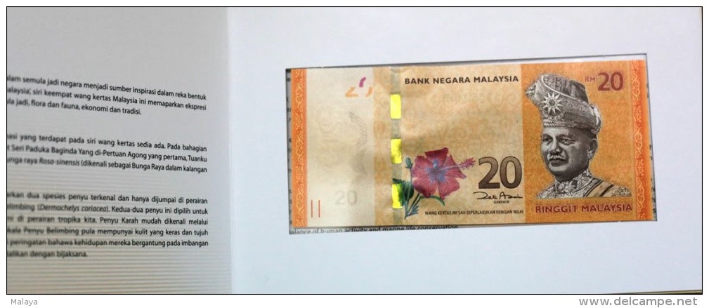 Set 2012 Malaysia UNC $20 Ringgit Commemorative Banknote With Folder - Maleisië