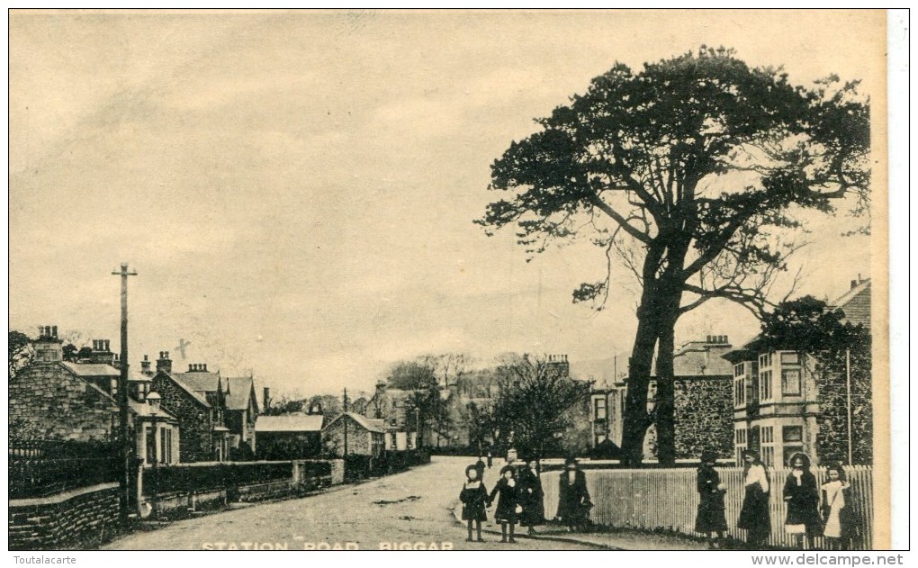 POST CARD STATION ROAD BIGGAR - Lanarkshire / Glasgow