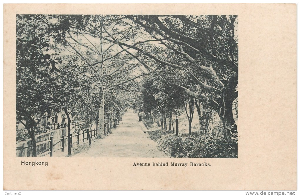 HONGKONG AVENUE BEHIND MURRAY BARACKS CHINE CHINA HONG-KONG 1900 - Chine (Hong Kong)