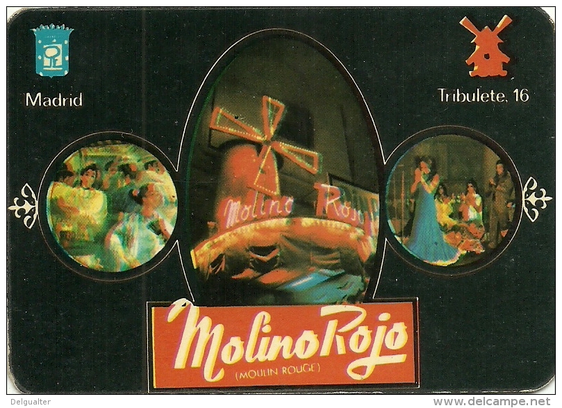 Spanish 1977 Calendar - Molino Rojo (Moulin Rouge) Madrid - Petit Format : 1971-80