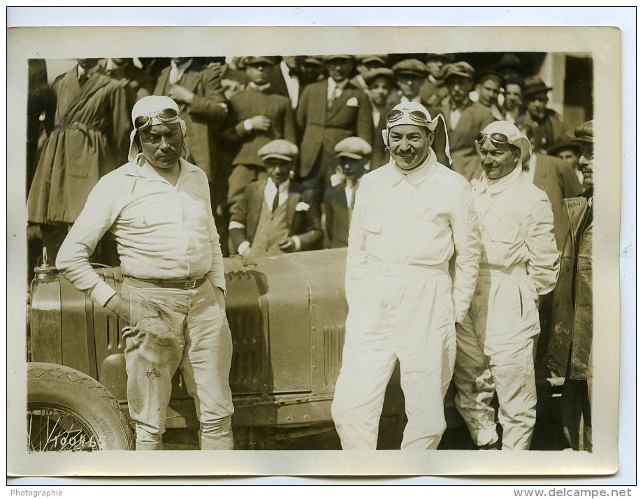 Sicile Palerme Course Targa Florio Pilote Boillot Sur Peugeot Ancienne Photo Rol 1925 - Cars