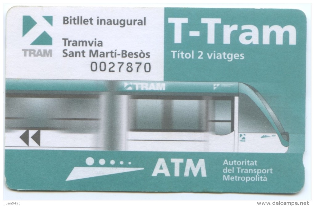 TT -TICKET DE TRANSPORTE DE BARCELONA - Europe