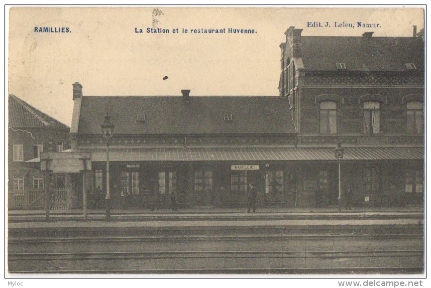 Ramillies. La Station Et Le Restaurant Huvenne. - Ramillies