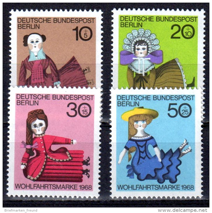 Berlin 1968 Mi. 322-325 ** Wohlfahrt Puppen Postfrisch (pü1292) - Ungebraucht