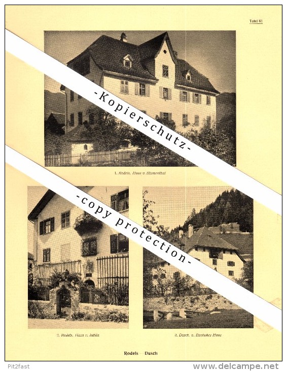 Photographien / Ansichten , 1925 , Rodels , Dusch , Domleschg , Prospekt , Architektur , Fotos !!! - Domleschg