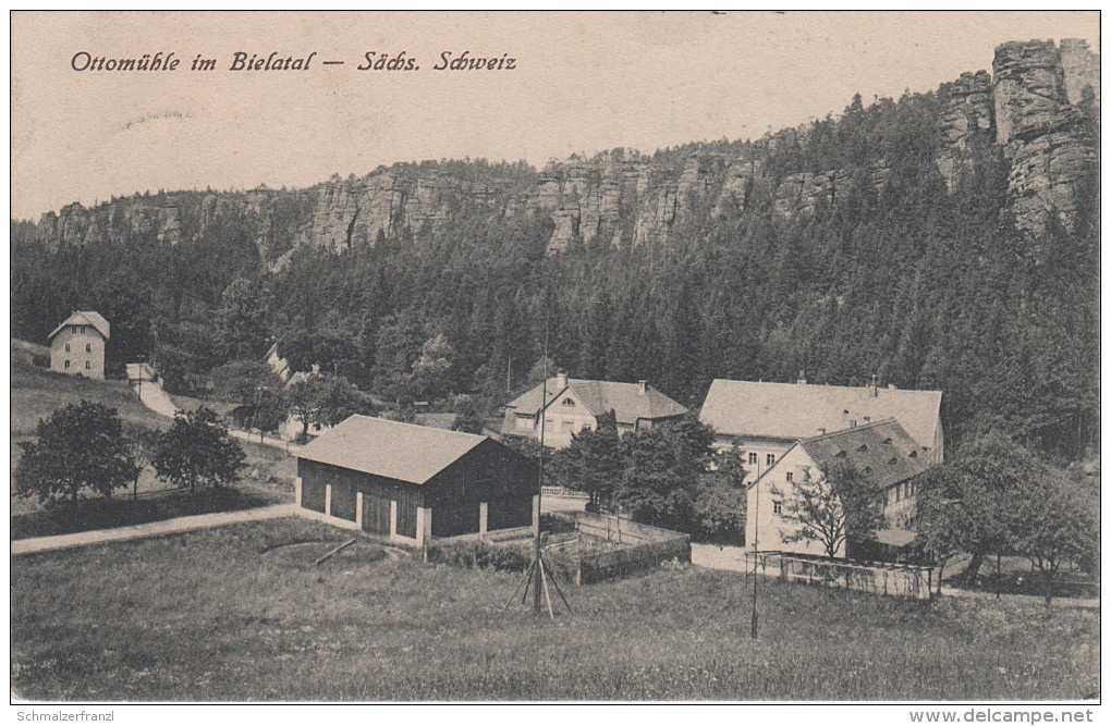 AK Bielatal Gasthof Ottomühle Bei Rosenthal Schweizermühle Gottleuba Buchenhain Eiland Ostrov Sächsische Schweiz - Rosenthal-Bielatal