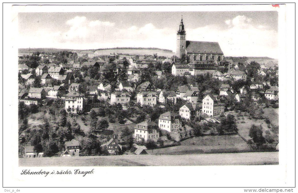 Deutschland - Schneeberg Im Erzgebirge - Alte Ortsansicht - Schneeberg