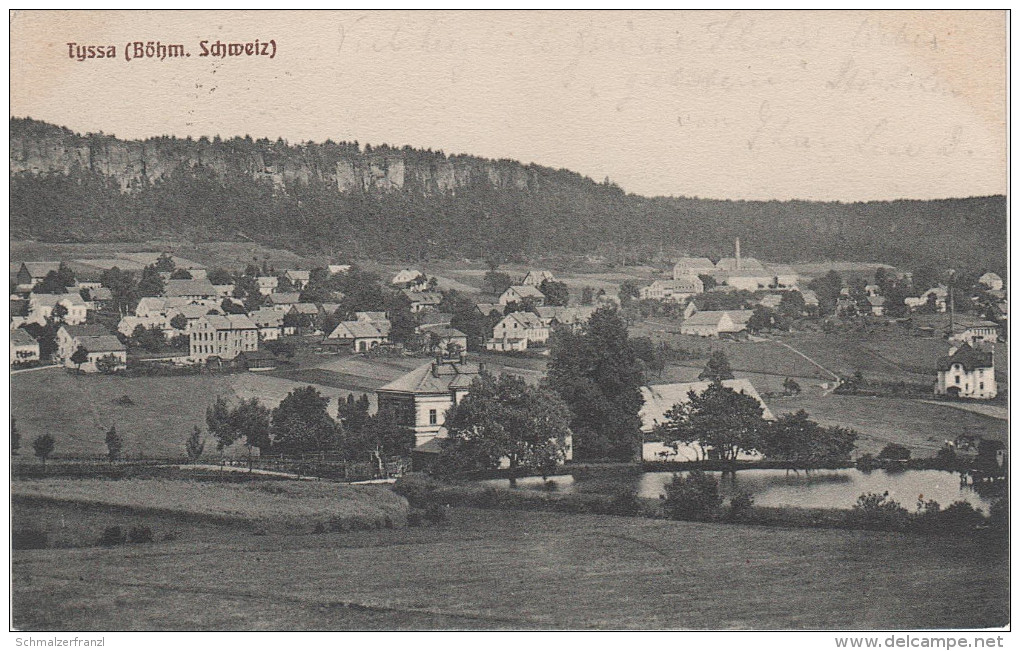 AK Tissa Tyssa Tisa Böhmische Schweiz Tyssaer Wände Tissaer Bei Tetschen Bodenbach Decin Peterswald Eulau Schönwald - Sudeten