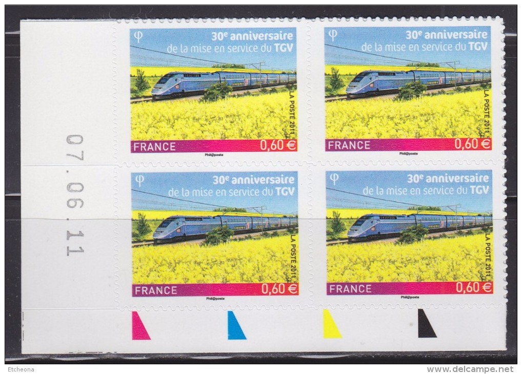 = 30ème Anniversaire De La Mise En Service Du TGV. Autocollant Boutique Pro 0.60€ N°603 Coin De Feuille Daté 07.06.11 - 2010-2019