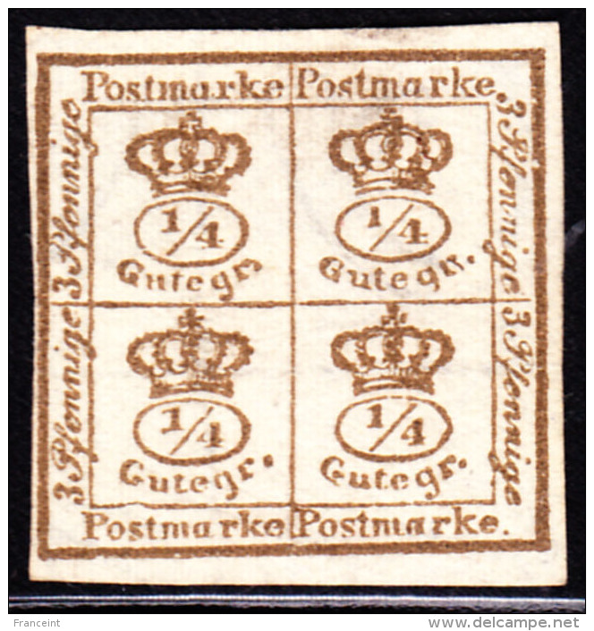 Germany Brunswick 1857 Four 1/4 Pf Stamp Scott 12 - Brunswick