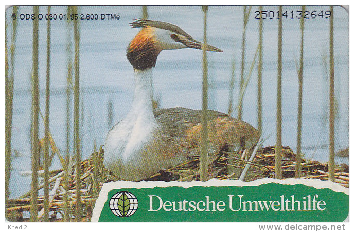 Télécarte Allemagne - UMWELTHILFE - Animal - OISEAU - GREBE HUPPE - BIRD Germany Phonecard - 4093 - O-Serie : Serie Clienti Esclusi Dal Servizio Delle Collezioni