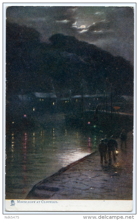 MOONLIGHT AT CLOVELLY (TUCK'S OILETTE) - Clovelly