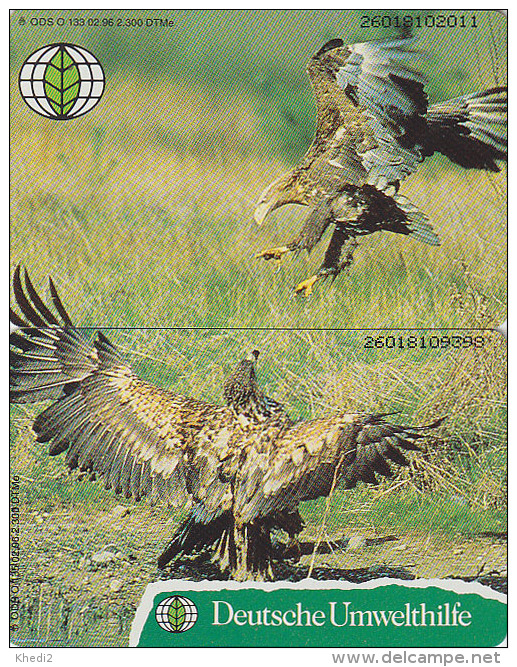 PUZZLE - Télécartes Allemagne - UMWELTHILFE - Animal - OISEAU - AIGLE & AIGLON - EAGLE BIRD Germany Phonecards - BE 4096 - Puzzles