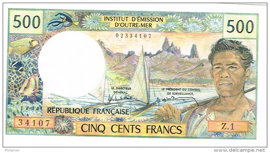 Z.1  NOUMEA Nouvelle Caledonie Billet De Banque Banknote IEOM 500 Francs Money Pirogue Sculpture Neuve UNC - Autres & Non Classés