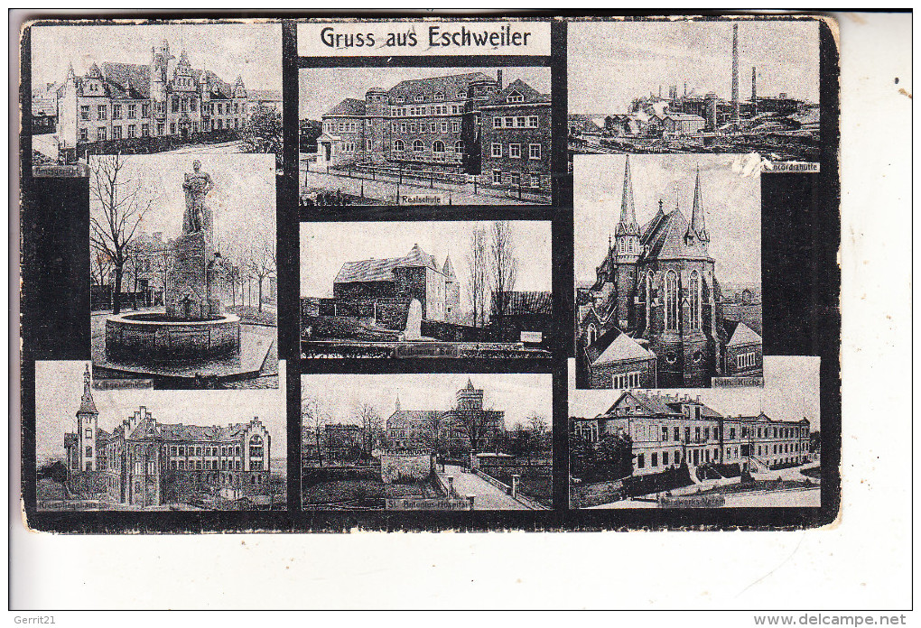 5180 ESCHWEILER, Mehrbild, 1918, Kl. Oberflächenmängel - Eschweiler