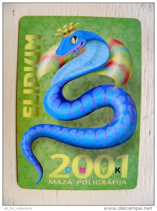 Calendar From Latvia Animal Snake - Kleinformat : 2001-...