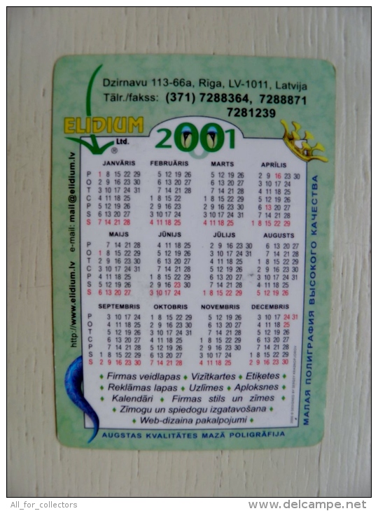 Calendar From Latvia Animal Snake - Kleinformat : 2001-...