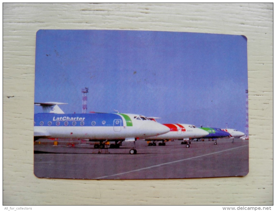 Calendar From Latvia 1995 Plane Airplane - Small : 1991-00