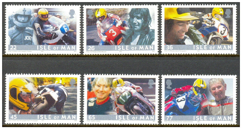 ISLE OF MAN 2001 MOTORCYCLE RACES** (MNH) - Motorfietsen