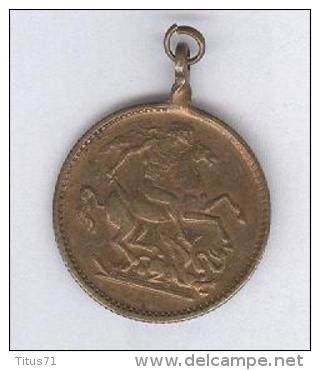 Pendentif Edouard VII - Saint Michel Terrassant Le Dragon - Autres & Non Classés