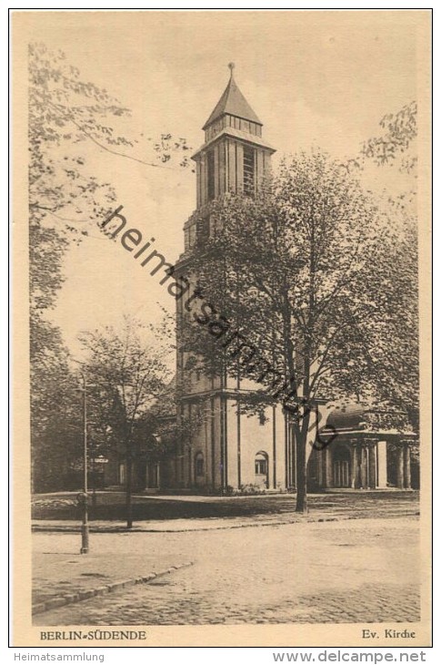 Berlin-Steglitz - Südende - Evangelische Kirche Ca. 1930 - Verlag J. Conrad Junga Berlin - Steglitz