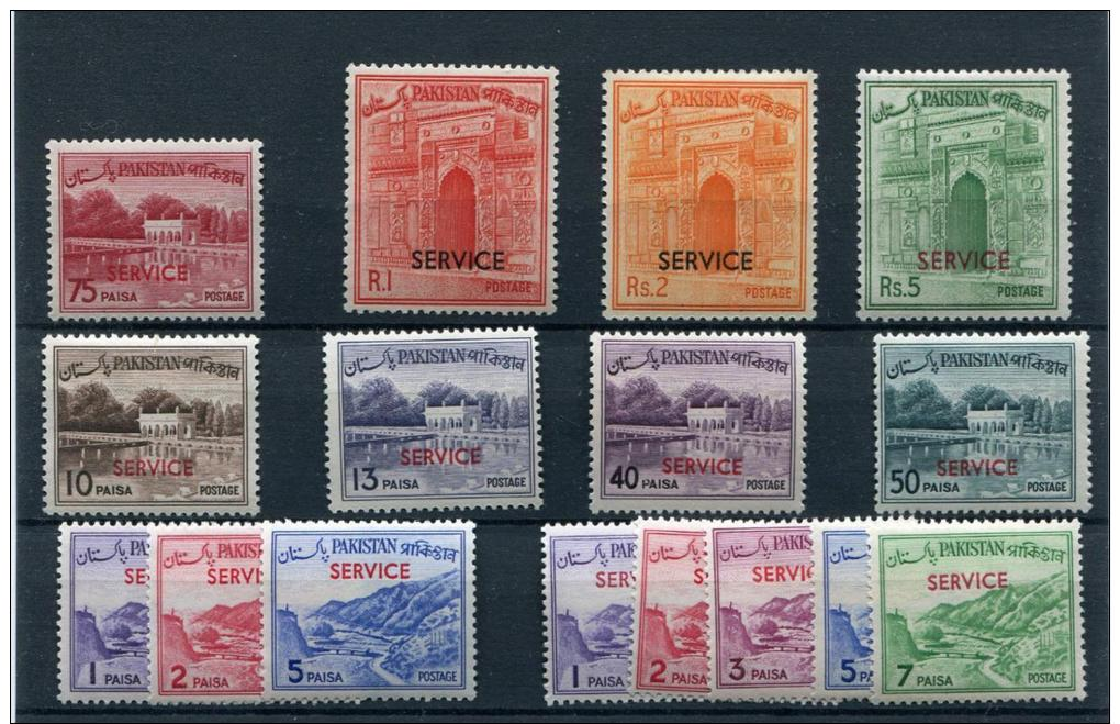 Pakistan Stamps 1961 Official Service Stamps MNH - Pakistan