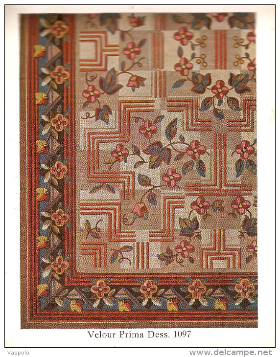 TAPESTRY CARPET VELOUR DESS C.F.SCHWENDY SENIOR BERLIN 1936