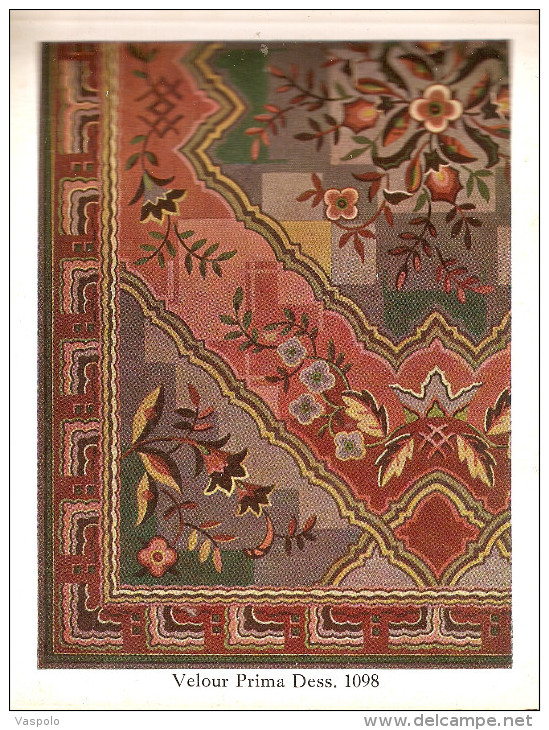 TAPESTRY CARPET VELOUR DESS C.F.SCHWENDY SENIOR BERLIN 1936