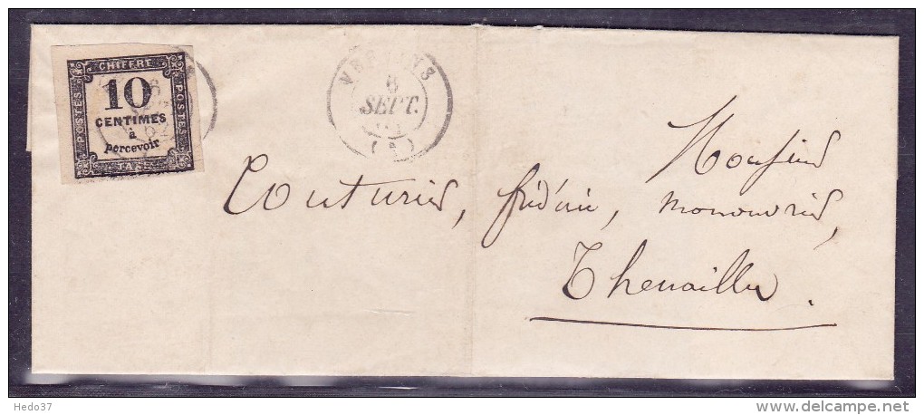 France Taxe - Lettre - 1859-1959 Brieven & Documenten